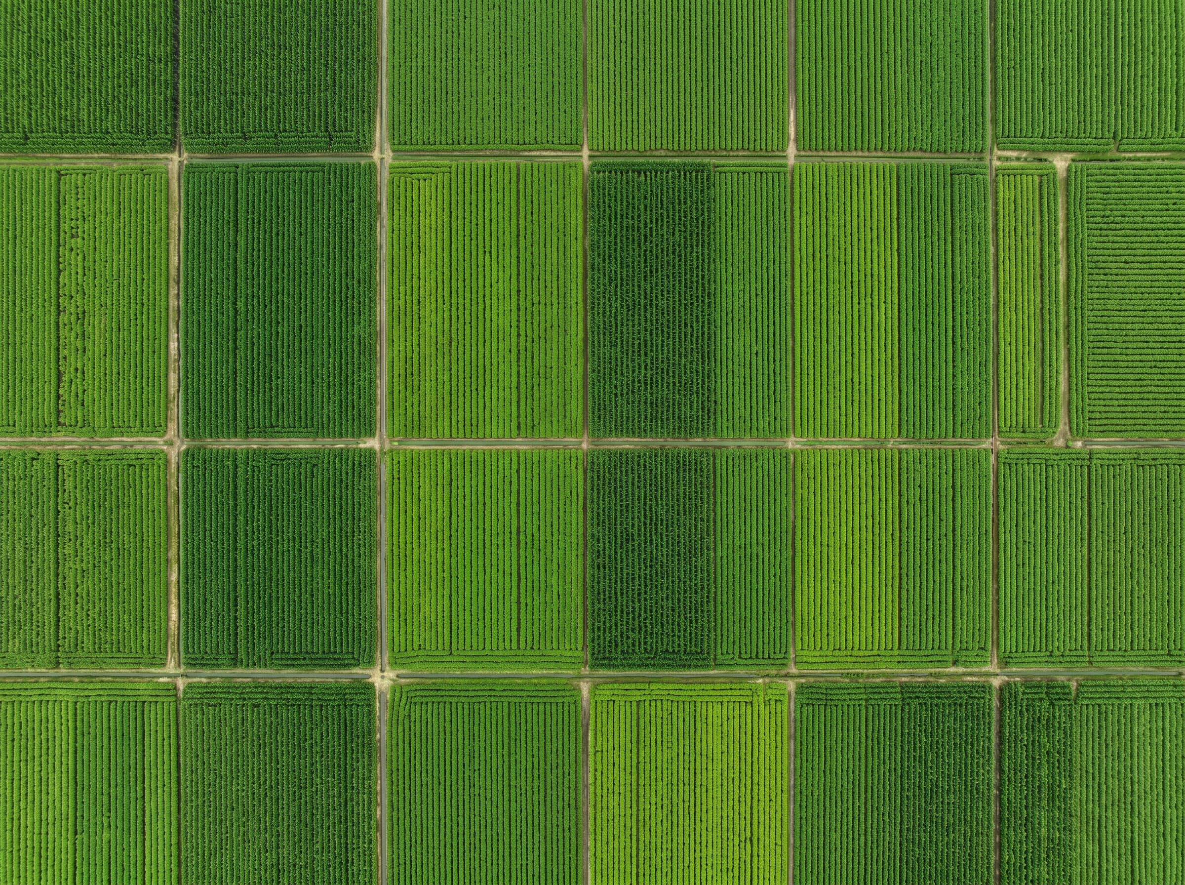 Vista aérea de parcelas agrícolas